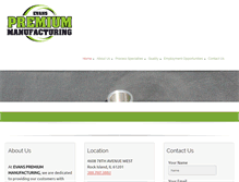 Tablet Screenshot of evanspremiumparts.com